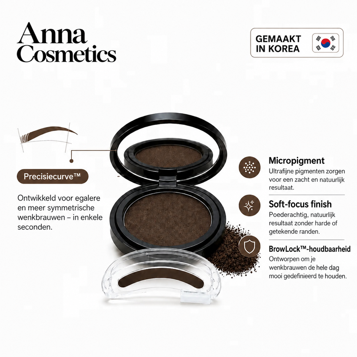 AnnaCosmetics™ Brow Stamp Kit – Mooie, natuurlijke wenkbrauwen in enkele seconden