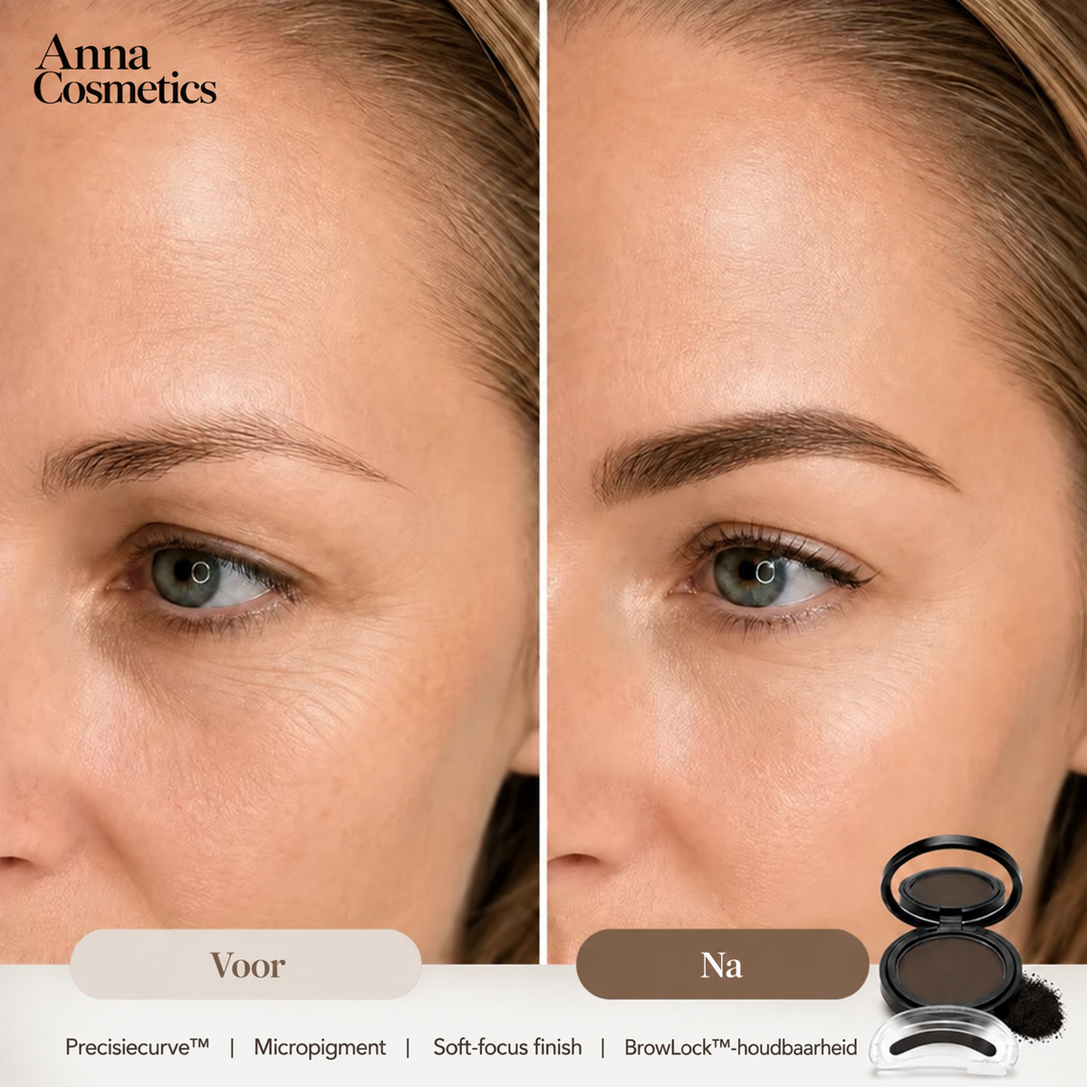 AnnaCosmetics™ Brow Stamp Kit – Mooie, natuurlijke wenkbrauwen in enkele seconden